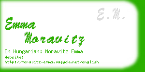 emma moravitz business card